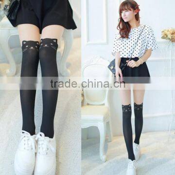 Japanese Kitten Mock Knee High Socks CAT TATTOO TIGHTS Japanese Leggings Pantyhose