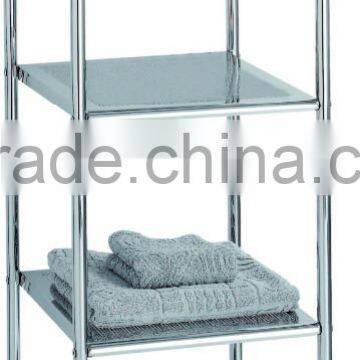4 tier arch type metal steel tube storage rack chrome
