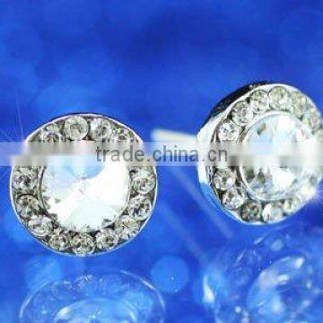 3 Carat Round Stud Earrings use 3 Carat Round Stud Earrings use Austrian Crystal CSE076 Crystal CSE076