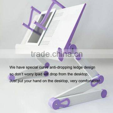 Portable folding innovation plastic joint table purple or green color computer table design