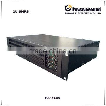 PA-6150 powavesound speaker amplifier 150W 6 channel pro audio amplifier 200W optional