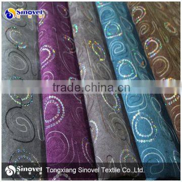 Polyester Embroidered Alboa Fabric for cushion