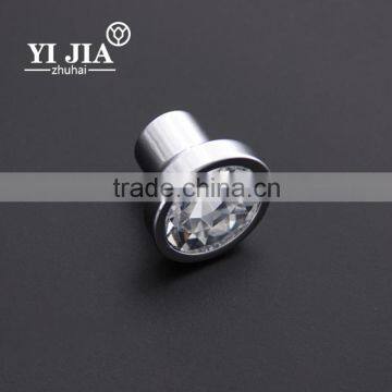 5/6 inch polished chrome zinc alloy base clear crystal knob