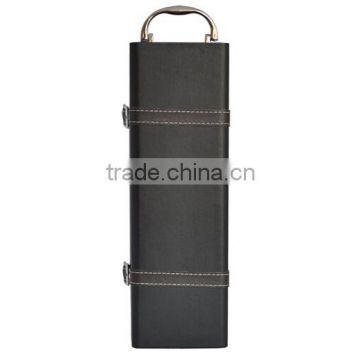 Leather wine boxes/ PU single bottle box for glass bottle