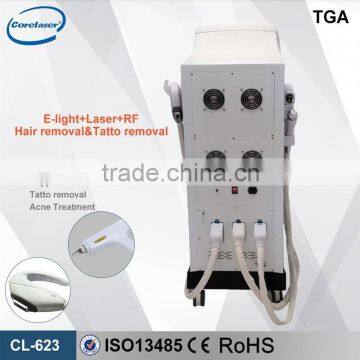 Bipolar RF Nd Yag Laser E-light IPL Hair Eye Line Removal Painless Removal Wrinkle Removal Machine Multi-Function Beauty Equipment Clinic Acne Removal