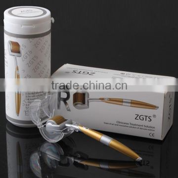 Private label provide Golden Titanium Micro Needle roller,ZGTS dermaroller,skin beauty roller -L006