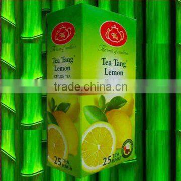 Lemon tea with single and double chamber tea bag