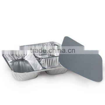 Disposable 3 Compartments Aluminium Foil Tray/Takeout Aluminium Foil Meal Tray photo-2