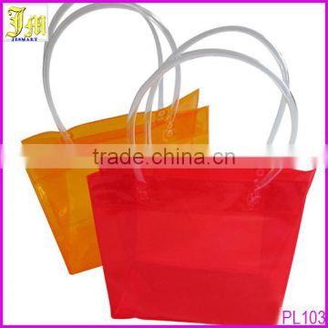 Easy Carry Lightweight Blank Transparent Pvc Shopping Bag With Large Handle