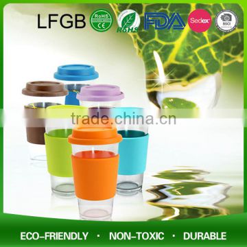 Heat Resistant FDA Grade ceramic coffee cup silicone cup holder