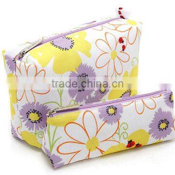 colorful digital printing flower make up bag