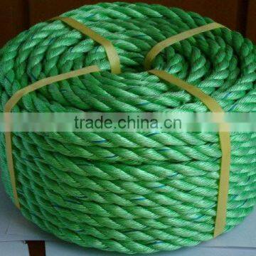 green PP multifilament rope for shipping tail