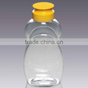 Silicone Value Lid Honey Plastic PET Squeeze Bottle