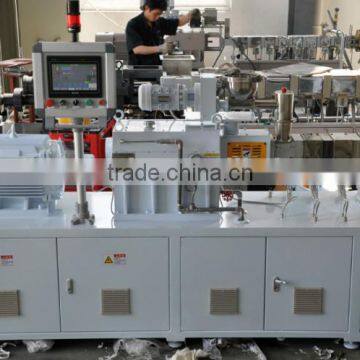 Small Plastic Masterbatch Granulator Twin Screw Extruder Compounding Granules Pelletizer Extruder photo-3