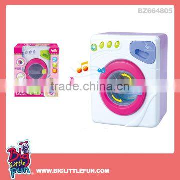 Battery operated toy washing machine with light and music