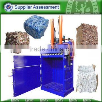 Plastic recycling hydraulic vertical baler machine