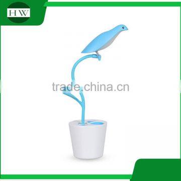Plastic Bird Folding Eye Protection Usb Rechargeable Dimmable Led Study Reading Desk Table Night Light Lamp With Pen Container photo-4