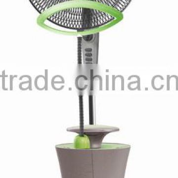 2014 New fashion 16 inch summer air cooling low noise electric water spray fan with powerful copper fan motor factory