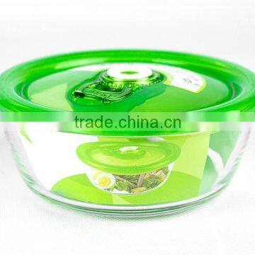 hot sale600ml cheap price high borosilicate glass round food box/glass containers food/cheap round glass containers