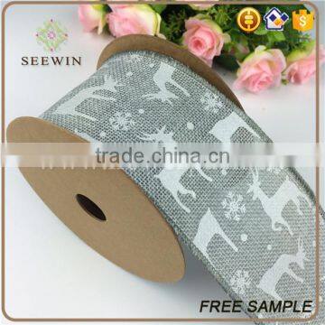 Cheap Wholesale Polyester Organic Linen for Christmas Ribbon photo-4