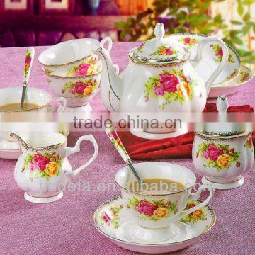 Bone China Porcelain/ceramic Tea Coffee Set 22pcs /17pcs/ 15pcs