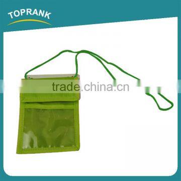 Toprank Designer OEM Two-folded Neck Strap Wallet Pouch Neck Hanging Pouch Travel Neck Wallet For Men Women photo-2