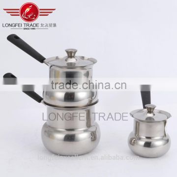 2016 new shape hot in china india stainless steel soup/milk boiling pot sets