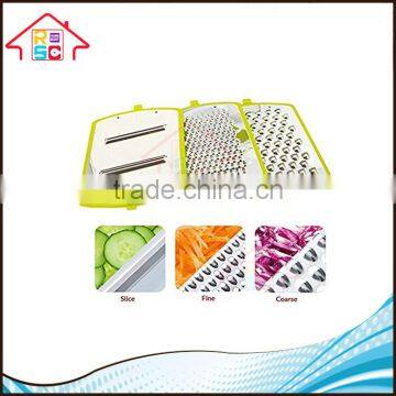 NBRSC New Design 3 In 1 Grater And Container Vegetable Cheese Grater With Interchangeable Stainless Steel Blades photo-4