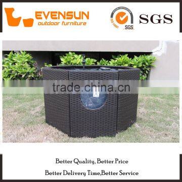 Coffee Table Wicker Fish Tank Living Room Furniture photo-3