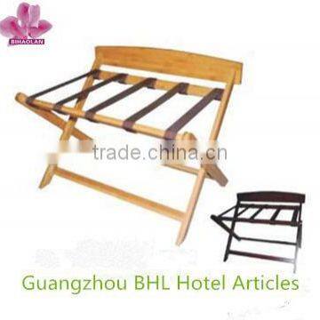 Bamboo folding luggage rack solid wood luggage rack for hotel room