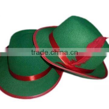 Best Sale St. Patrick's Day Fashion Wool Felt Hat Blank Body Wholesale With Ribbon Feather for Man Woman Promotion Gifts photo-2