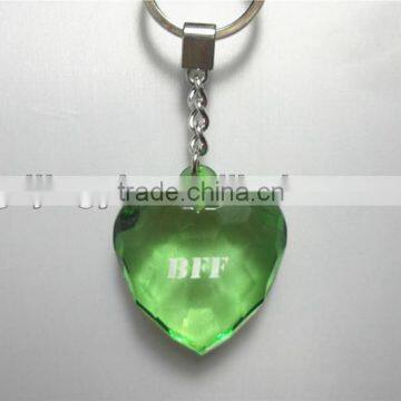 2015 China Different Color Acrylic Clear Hanging Decoration Transparency Heart With Key Ring photo-3