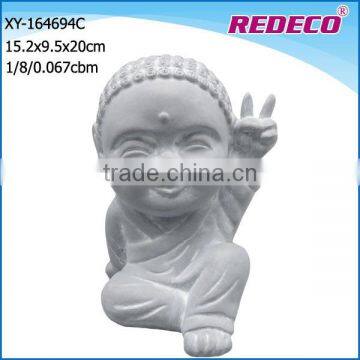 2017 funny design resin laughing baby buddha for decoration