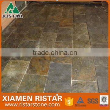 Cultural rusty yellow slate stone for wall cladding and floor tiles
