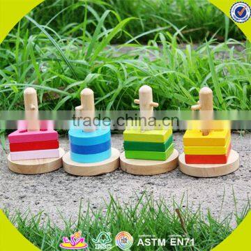 Wholesale Hot Baby Wooden Stacking Geometric Blocks Game New Fashion Kids Wooden Stacking Geometric Blocks Toy W13E068 photo-5
