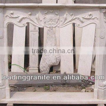 white marble fireplace