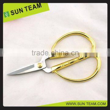 ST005F 7-1/2" FDA Qualified Zinc-Alloy Handle Tailor Imitation Gold Scissors photo-4