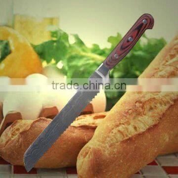 damascus steel serrated bread knife