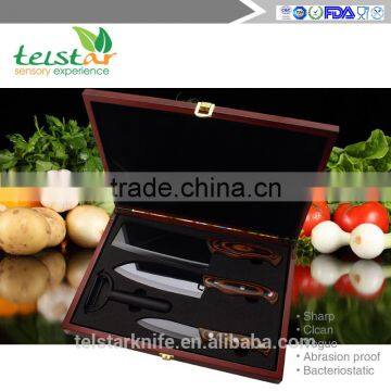 Manufacturers Selling High-end Color Black Mirror Light Wooden Handleceramic Kitchen Knife photo-6