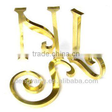 Dimensional Brass letters and logos