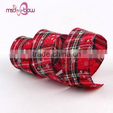 Wholesale Red Decorative Festive Celebrate it Burlap Christmas Ribbon photo-4