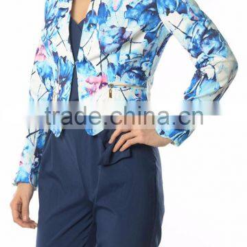 Trendy Women Blazer Hot Sale Latest Design Printed Fashion Jacket photo-4