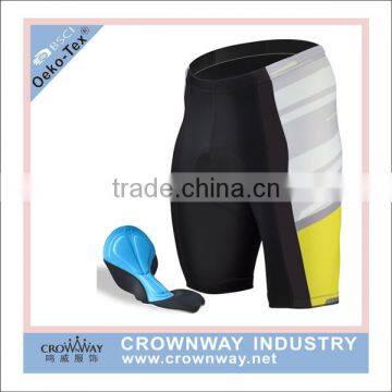 nylon spandex Sublimation printing Cycling Shorts with gel pad