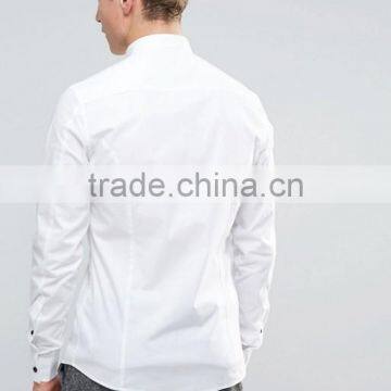 Latest Design Long Sleeve Wing Collar Mens Pre-Shrunk 97% Cotton 3% Elastane Lightweight Slim Fit Casual Shirts photo-2
