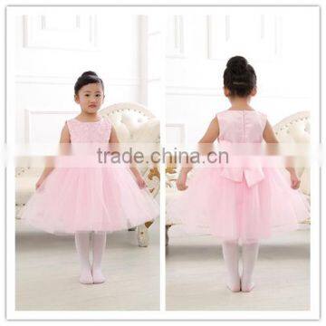Spring Handmade High Quality Fashinable Baby Girl Wedding Party Dress Flower Dress Girl Party Dress With Floral Ornament photo-6