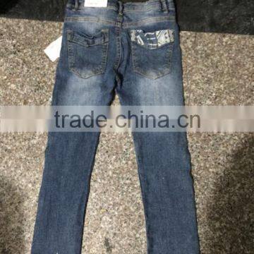 Closeout Clothing Girl's New Model Jeans Manufacturers China photo-4