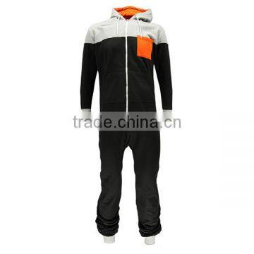 PA0017A Block Hooded Adult 3xl Onesie With Contrast Pocket photo-3