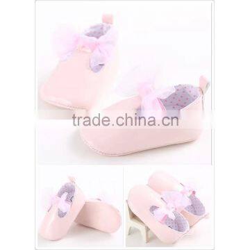 Wholesale Price Lovly Bow Tie Wedding Princess Girls Baby Shoes for 1years Old photo-6