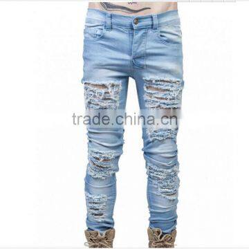 Biker Jeans Fashion Denim Trousers(lotbike012)