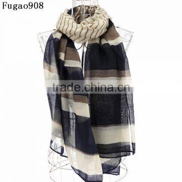 wholesale small order acceptable china ladies stripe scarf